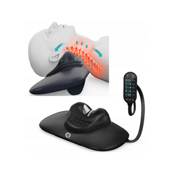 Daugiafunkcinis kaklo stuburo masažuoklis su tempimo, TENS, šildymo ir vibracijos funkcijomis